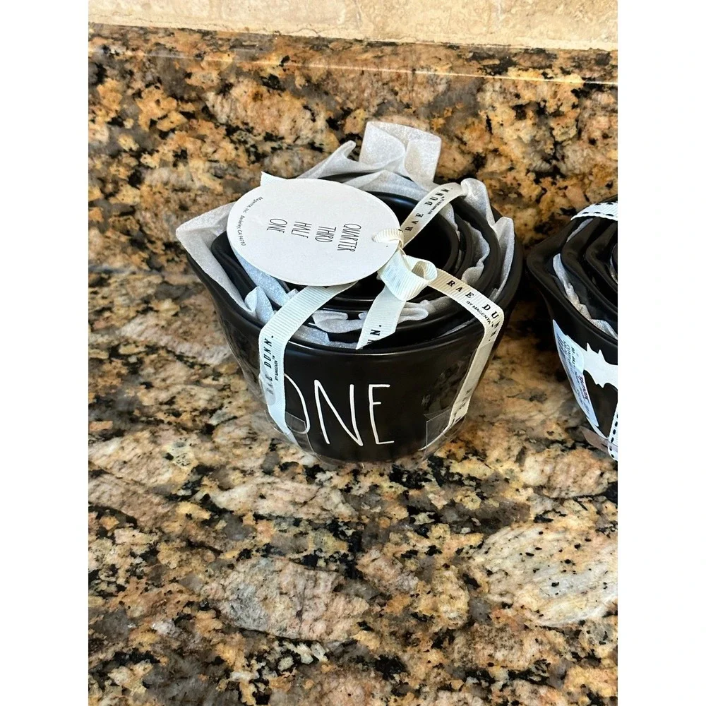 Rae Dunn Black & Black Bat Measuring‎ Cups